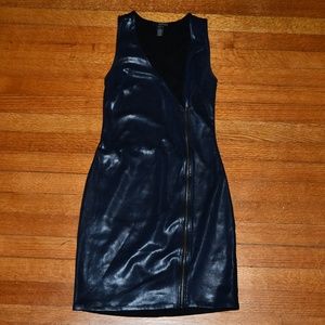 ASTARS Blue Faux Snakeskin Dress